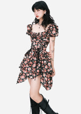 Pink Lace Irregular Hot Girl Dress